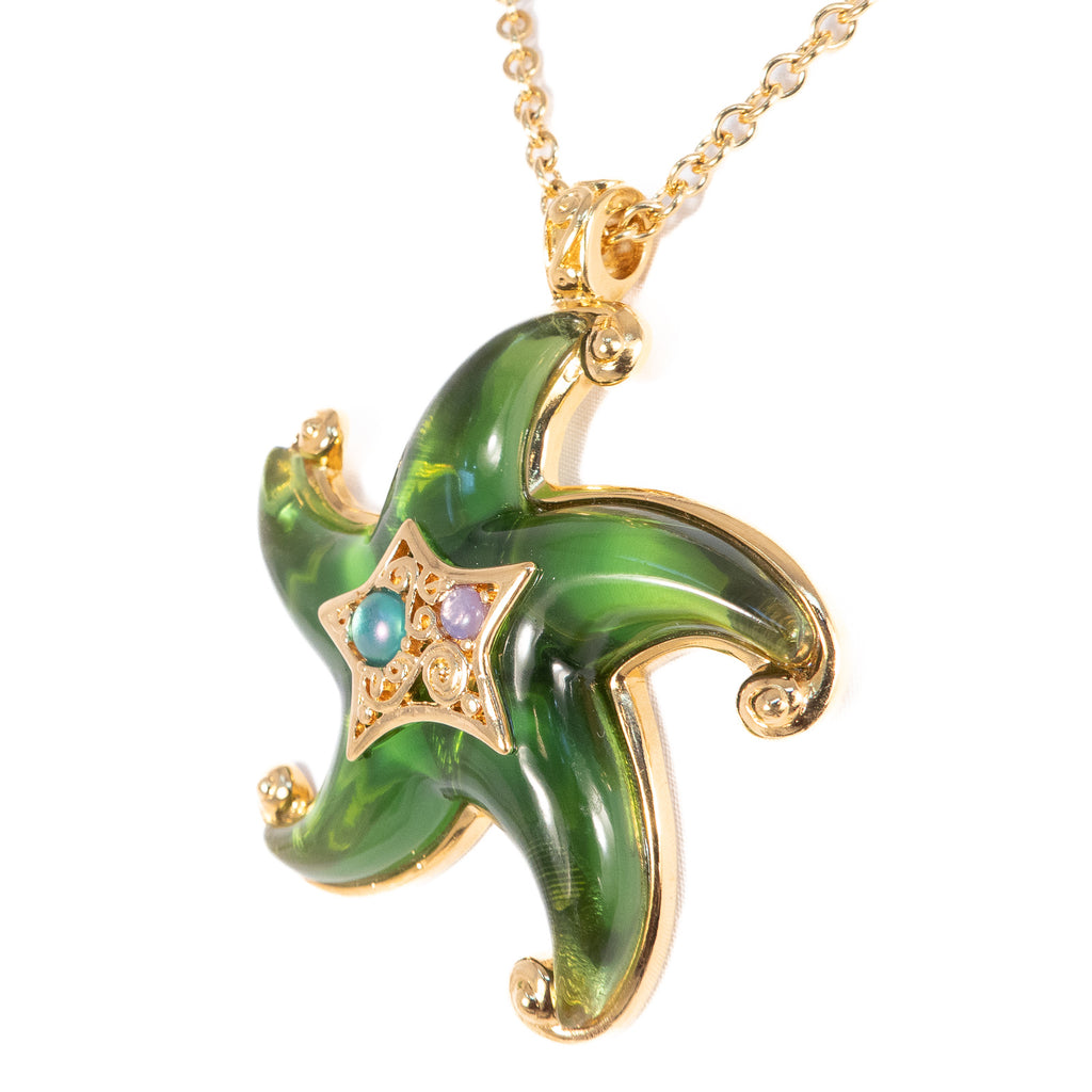 Trifari Starfish Pendant Necklace vintage - Rhinestone Rosie