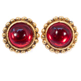 Red Earrings by Emanuel Ungaro vintage - Rhinestone Rosie