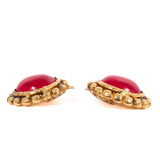 Red Earrings by Emanuel Ungaro vintage - Rhinestone Rosie