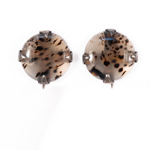 Agate Earrings Sterling