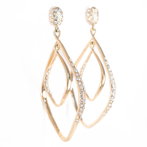 Alexis Bittar Rhinestone Double Hoop Earrings