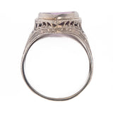 Amethyst Filigree Ring 14kt vintage - Rhinestone Rosie