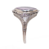 Amethyst Filigree Ring 14kt vintage - Rhinestone Rosie