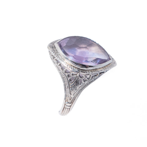 Amethyst Filigree Ring 14kt