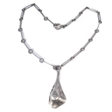 Amethyst and Pewter Necklace by Lysgards Design vintage- Rhinestone Rosie