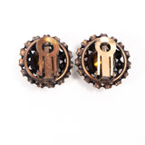 Austria Green Rhinestone Earrings vintage - Rhinestone Rosie
