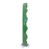Bakelite Green Bracelet with Scalloped Edge vintage - Rhinestone Rosie