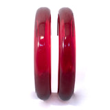 Bracelet Set Red Translucent Cherry Juice Bakelite Thick vintage - Rhinestone Rosie