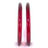 Bakelite Bracelet Set Red Cherry Juice Translucent Thin vintage - Rhinestone Rosie