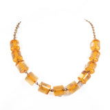 Bakelite Bead Necklace vintage - Rhinestone Rosie