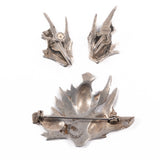 Baray & Co. Honolulu Hawaii T.H. Pineapple Set Sterling SIlver - Rhinestone Rosie