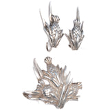 Baray & Co. Honolulu Hawaii T.H. Pineapple Set Sterling SIlver - Rhinestone Rosie