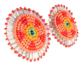Seed Bead Earrings vintage - Rhinestone Rosie