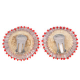 Seed Bead Earrings vintage - Rhinestone Rosie