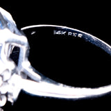 Blue Spinel Ring 14kt vintage - Rhinestone Rosie