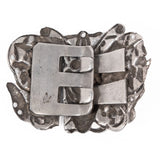 Butterfly / Moth Belt Buckle silver chinese? vintage - Rhinestone Rosie