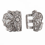 Butterfly / Moth Belt Buckle silver chinese? vintage - Rhinestone Rosie