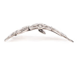Butterfly / Moth Belt Buckle silver chinese? vintage - Rhinestone Rosie
