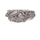 Butterfly / Moth Belt Buckle silver chinese? vintage - Rhinestone Rosie