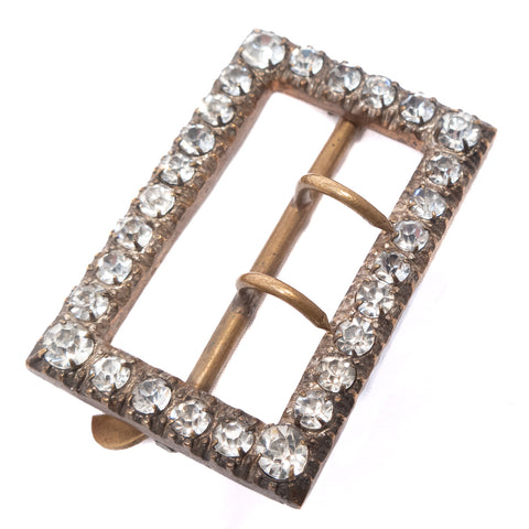 Rhinestone Buckle Rectangular