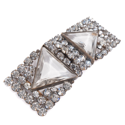 Rhinestone Triangle Buckle Czechoslovakia