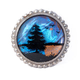 Butterfly Wing Brooch Round vintage - Rhinestone Rosie