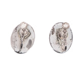 Butterfly Wing Earrings Oval vintage - Rhinestone Rosie