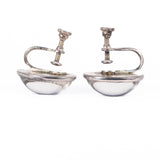 Butterfly Wing Earrings Oval vintage - Rhinestone Rosie