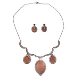 Shell Cameo Filigree Set Sterling Silver vintage - Rhinestone Rosie