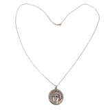 Larissa Coin Necklace Silver vintage - Rhinestone Rosie