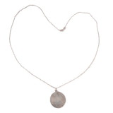 Larissa Coin Necklace Silver vintage - Rhinestone Rosie