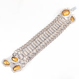 Ciner Chain Bracelet Multi Rhinestone Clasp vintage - Rhinestone Rosie