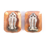 Copper Snake Earrings by Whiting & Davis Co vintage - Rhinestone Rosie