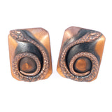 Copper Snake Earrings by Whiting & Davis Co vintage - Rhinestone Rosie