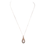 Crystal and Enamel Necklace 10kt antique - Rhinestone Rosie