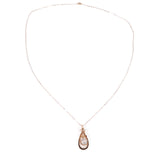 Crystal and Enamel Necklace 10kt antique - Rhinestone Rosie