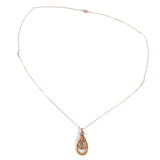 Crystal and Enamel Necklace 10kt antique - Rhinestone Rosie
