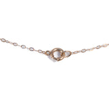 Crystal and Enamel Necklace 10kt antique - Rhinestone Rosie