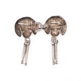 Dog Buckle Silver Cape Clasp vintage - Rhinestone Rosie