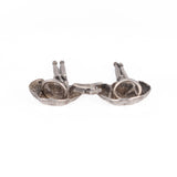 Dog Buckle Silver Cape Clasp vintage - Rhinestone Rosie