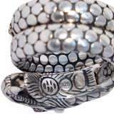 Naga Dragon Coil Ring Sterling Silver with Ruby Eyes by John Hardy Legends vintage - Rhinestone Rosie
