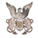 WWII Navy Officers Cap Badge Sterling Silver by Vanguard vintage - Rhinestone Rosie