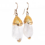 Italian Quartz Enamel Earrings Sterling vintage - Rhinestone Rosie