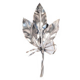 Flower Brooch with Bow Sterling Silver vintage - Rhinestone Rosie