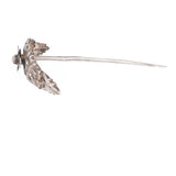 Floral Hairstick Silver vintage - Rhinestone Rosie
