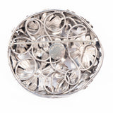 Multi Flower Brooch Sterling Silver