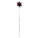 Garnet Flower Stickpin vintage - Rhinestone Rosie