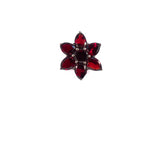 Garnet Flower Stickpin vintage - Rhinestone Rosie