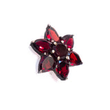 Garnet Flower Stickpin vintage - Rhinestone Rosie