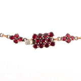 Garnet Graduated Cluster Necklace vintage - Rhinestone Rosie